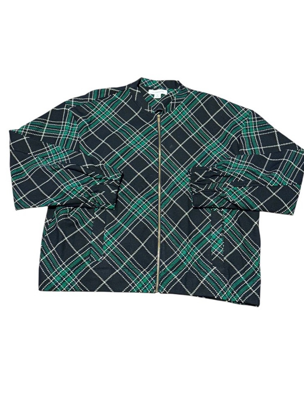 Liz Claiborne Women’s Bomber Jacket Plaid XL - Picture 3 of 8